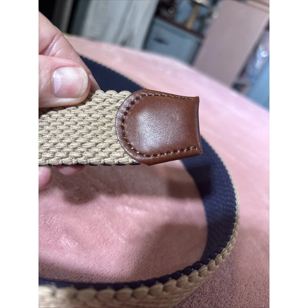 Tommy Bahama‎ Reversible Woven Belt Tan/Navy Size L/XL 48